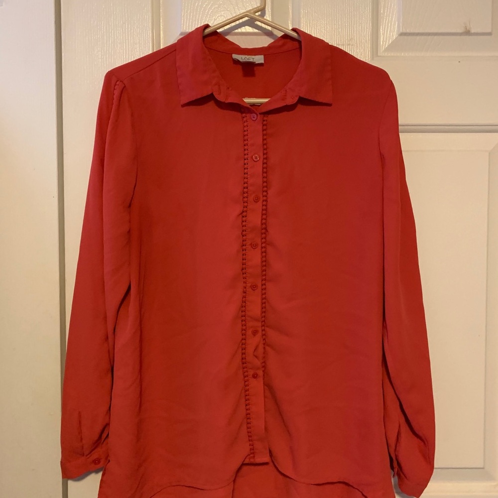 Coral dress shirt